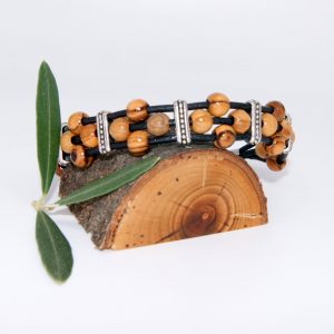 Bracelet Cuir « Spirit » Argent plaqué – Mixte